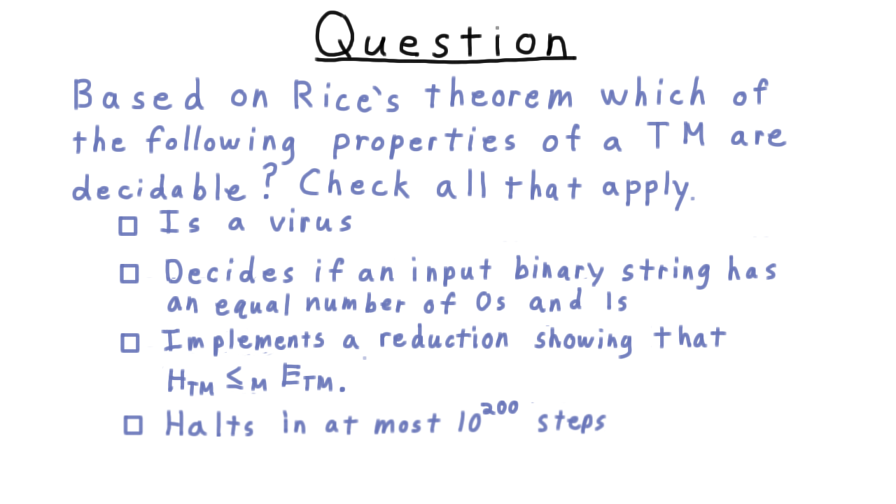 UndecidablePropertiesQuiz