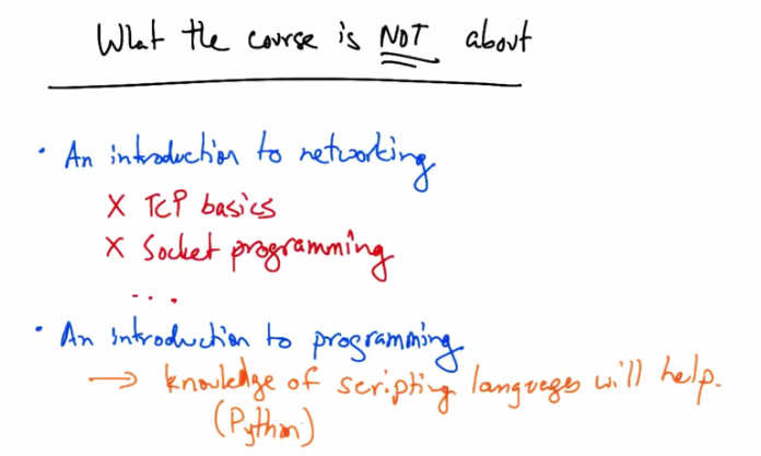 What the Course is NOT About