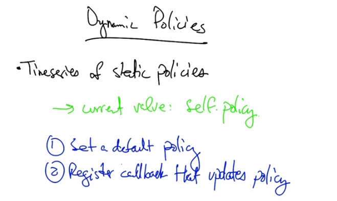 Dynamic Policies in Pyretic