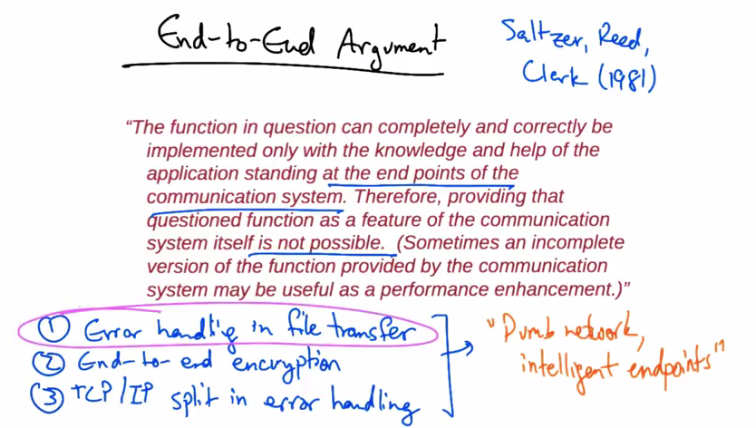End-to-End Argument