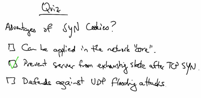 TCP SYN Cookie quiz answer