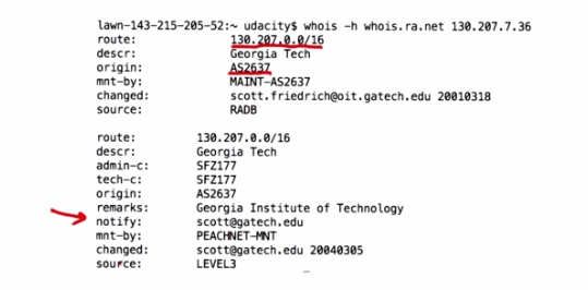 Whois Query for Georgia Tech IP Address